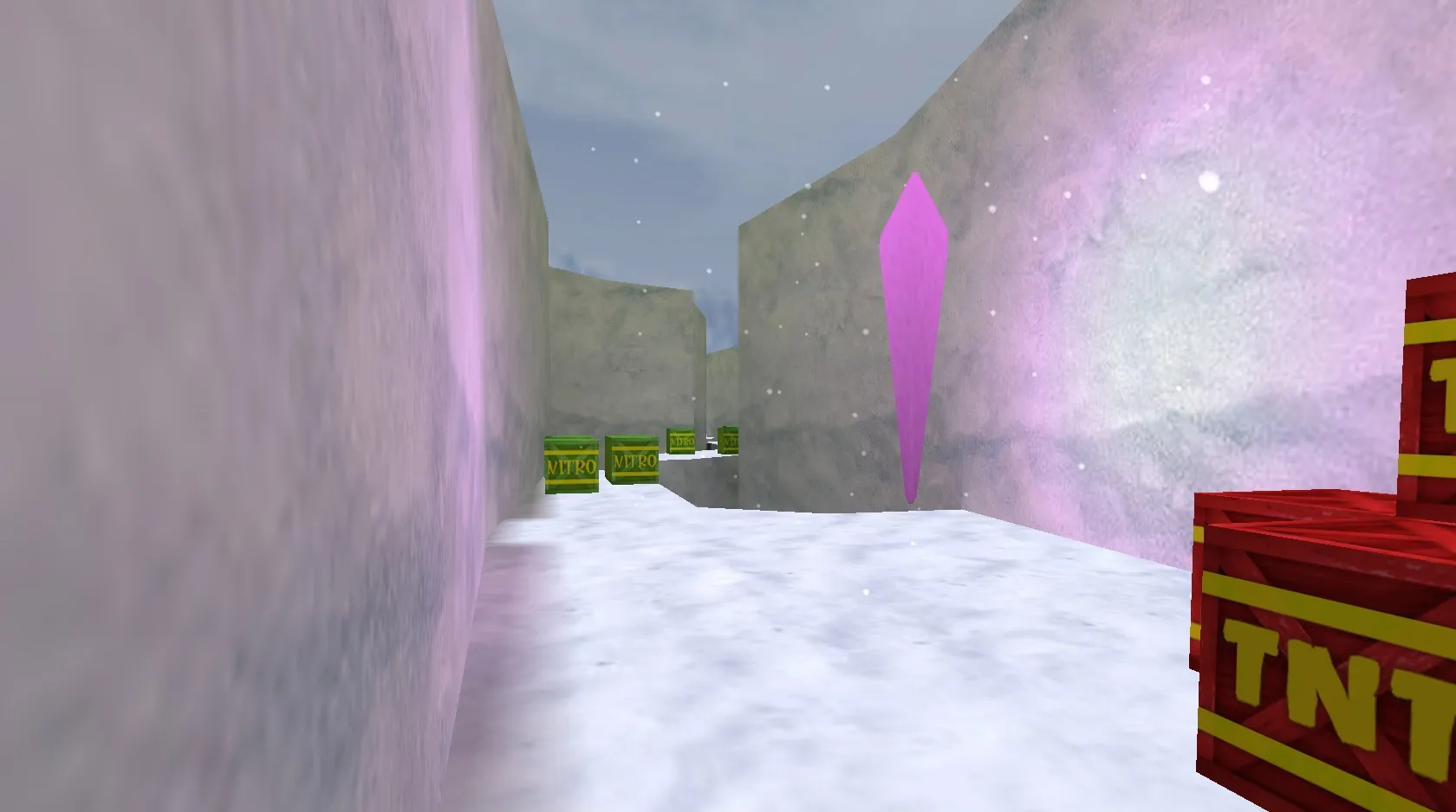 Скачать deathrun_cold_hard_crash для CS 1.6: карта для deathrun, точки, роли, боты (.nav) и настройка - Скриншот