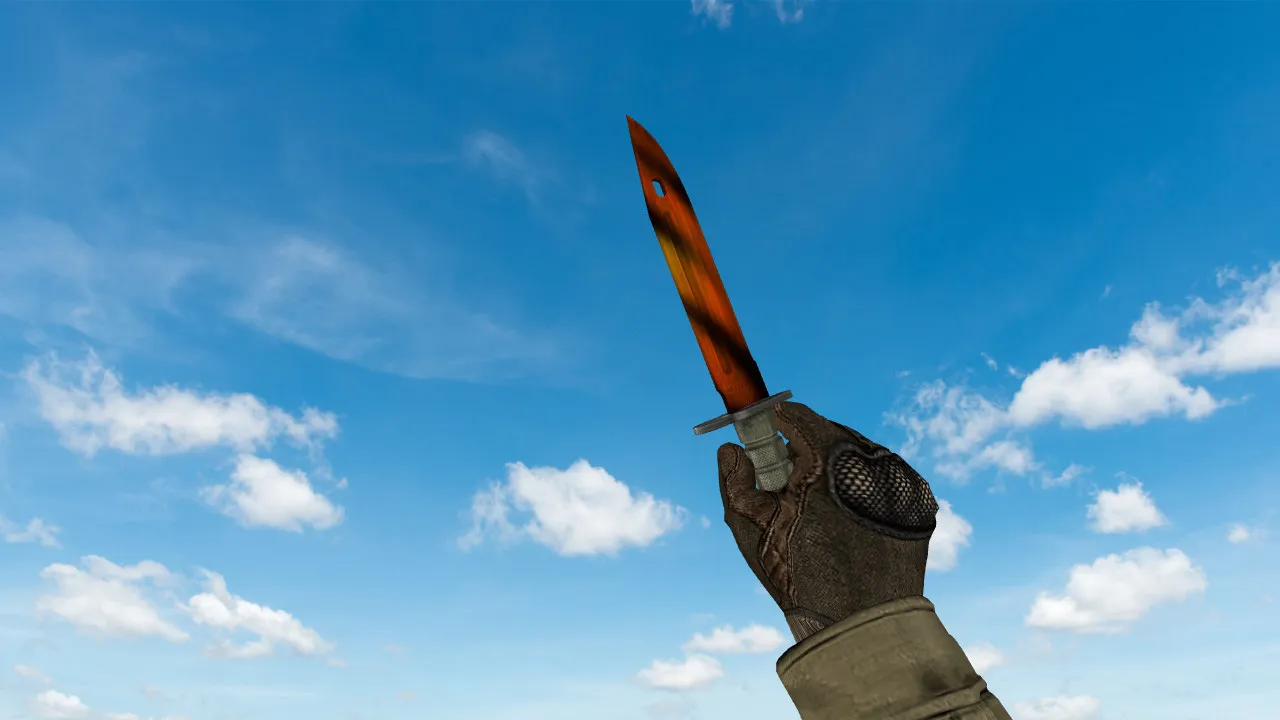 Скачать Модель Bayonet «Тигр» для CS 1.6: v_ и p_ модели, звуки, анимация осмотра, текстуры, установка в папку - Скриншот