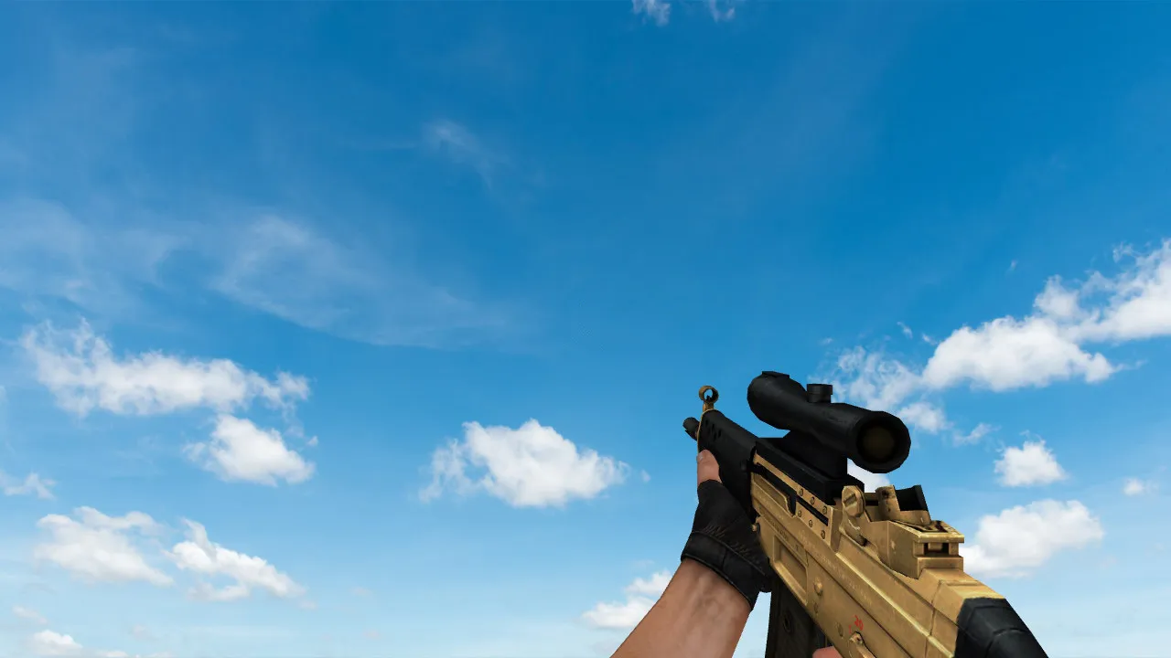 Пак моделей оружия Golden Weapon Pack для CS 1.6: v_, p_, w_ модели, звуки, анимация осмотра и настройки качества текстур — скриншот 24