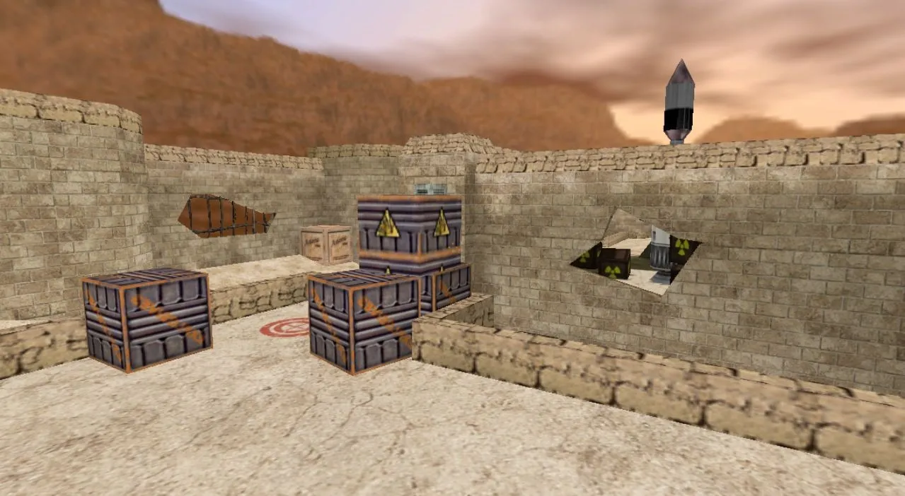 Скачать de_dust2_3x3_nuclear_summer для CS 1.6: тактика, точки, .nav для ботов и оптимизация карты - Скриншот