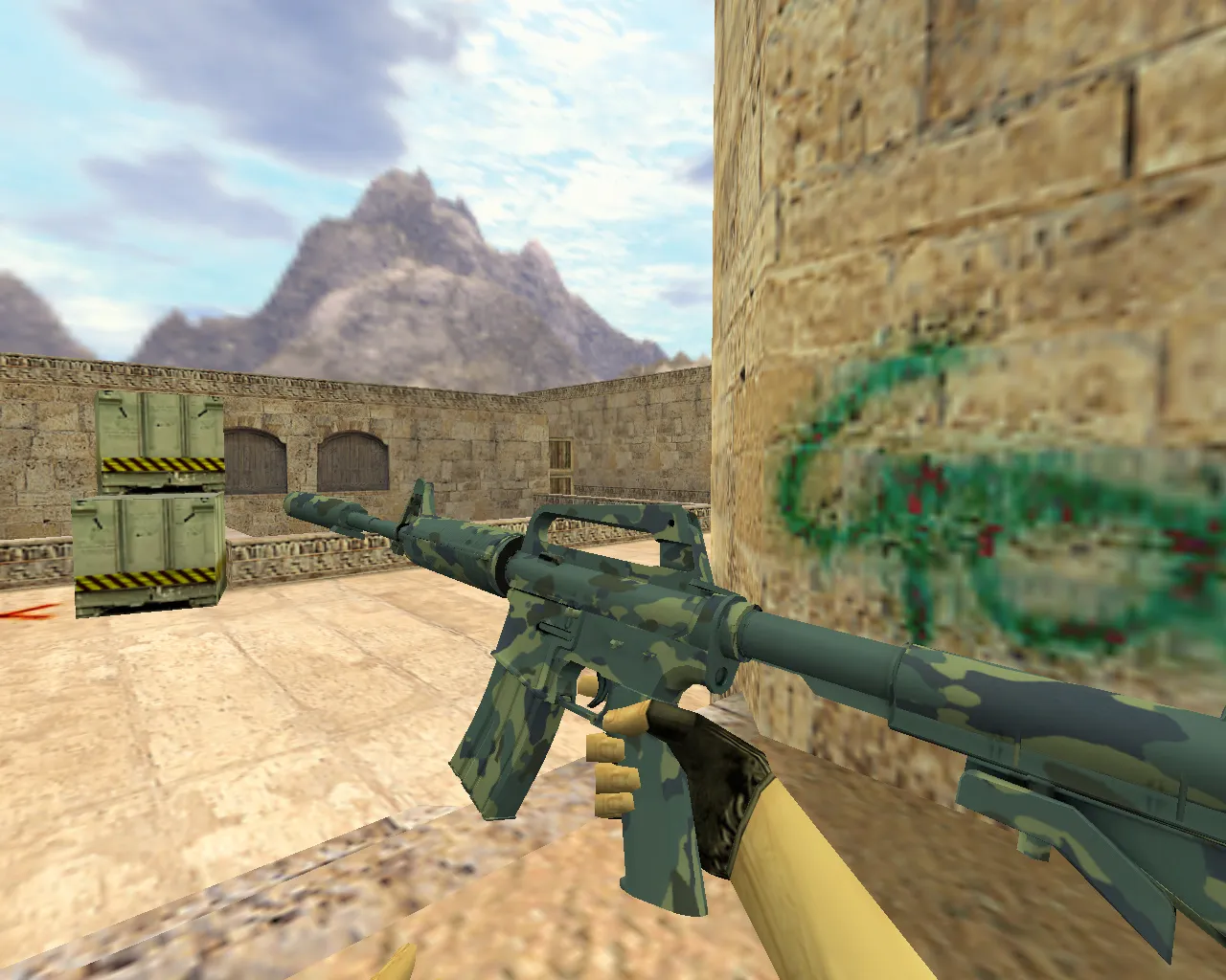 Скачать Модель M4A1 «Чистая вода» v_model для CS 1.6: звуки, анимация осмотра, качество текстур - Скриншот