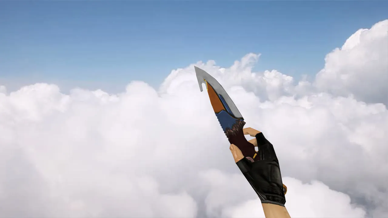 Скачать Модель «Gut Knife Taruk Clan» для CS 1.6: v_, p_, w_ руки, звук, анимация осмотра и текстуры - Скриншот