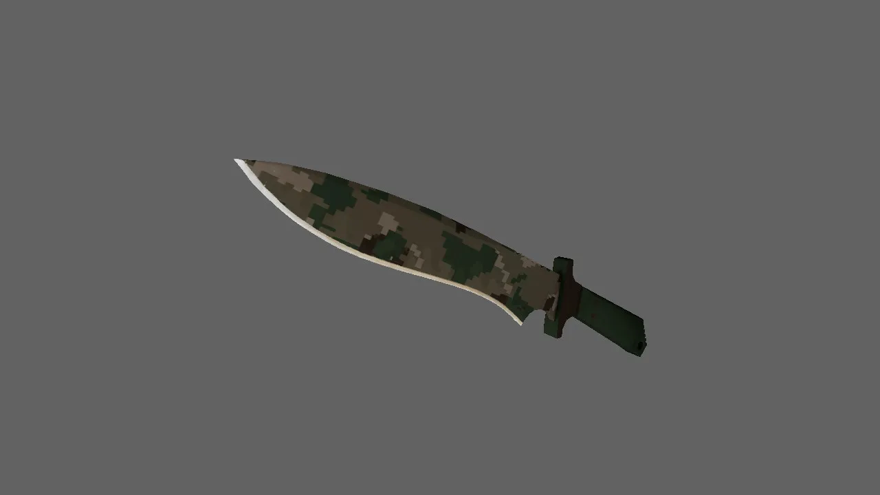 v_knife_ классический нож пиксельный камуфляж лес для CS 1.6: модель, звуки, анимация осмотра — скриншот 1