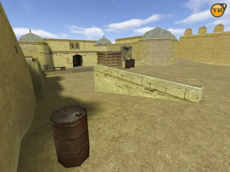 Скачать Карта «css_dust2» для CS 1.6: баланс сторон, тактика на A/B, .nav для ботов, оптимизация wpoly/epoly - Скриншот