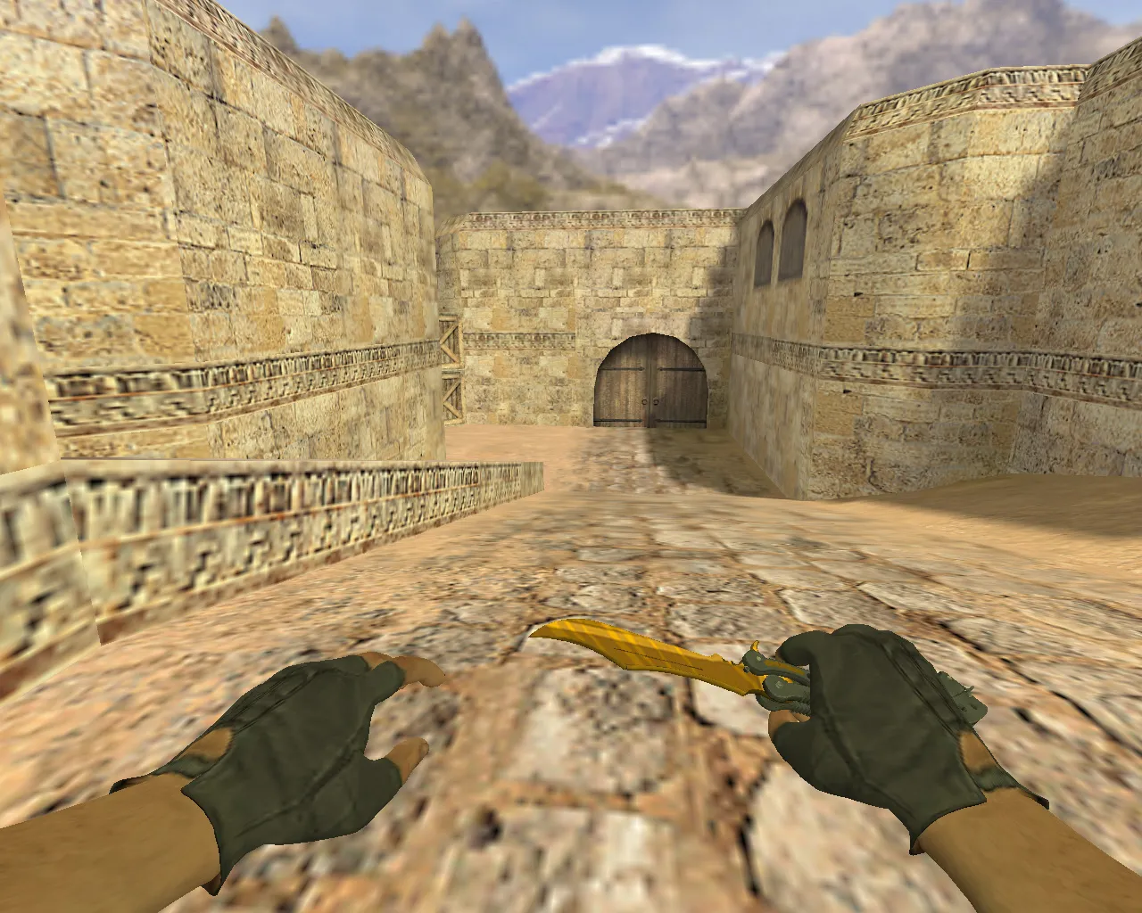 Скачать Модель ножа «Нож-бабочка Зуб тигра» v_knife | p_knife | w_knife для CS 1.6: анимация осмотра, звуки, текстуры - Скриншот