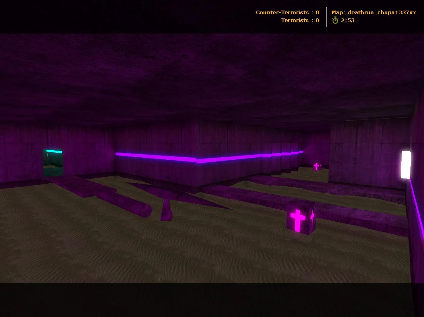Скачать deathrun_chupa1337xx для CS 1.6: карта Deathrun, точки, ловушки, .nav и оптимизация - Скриншот
