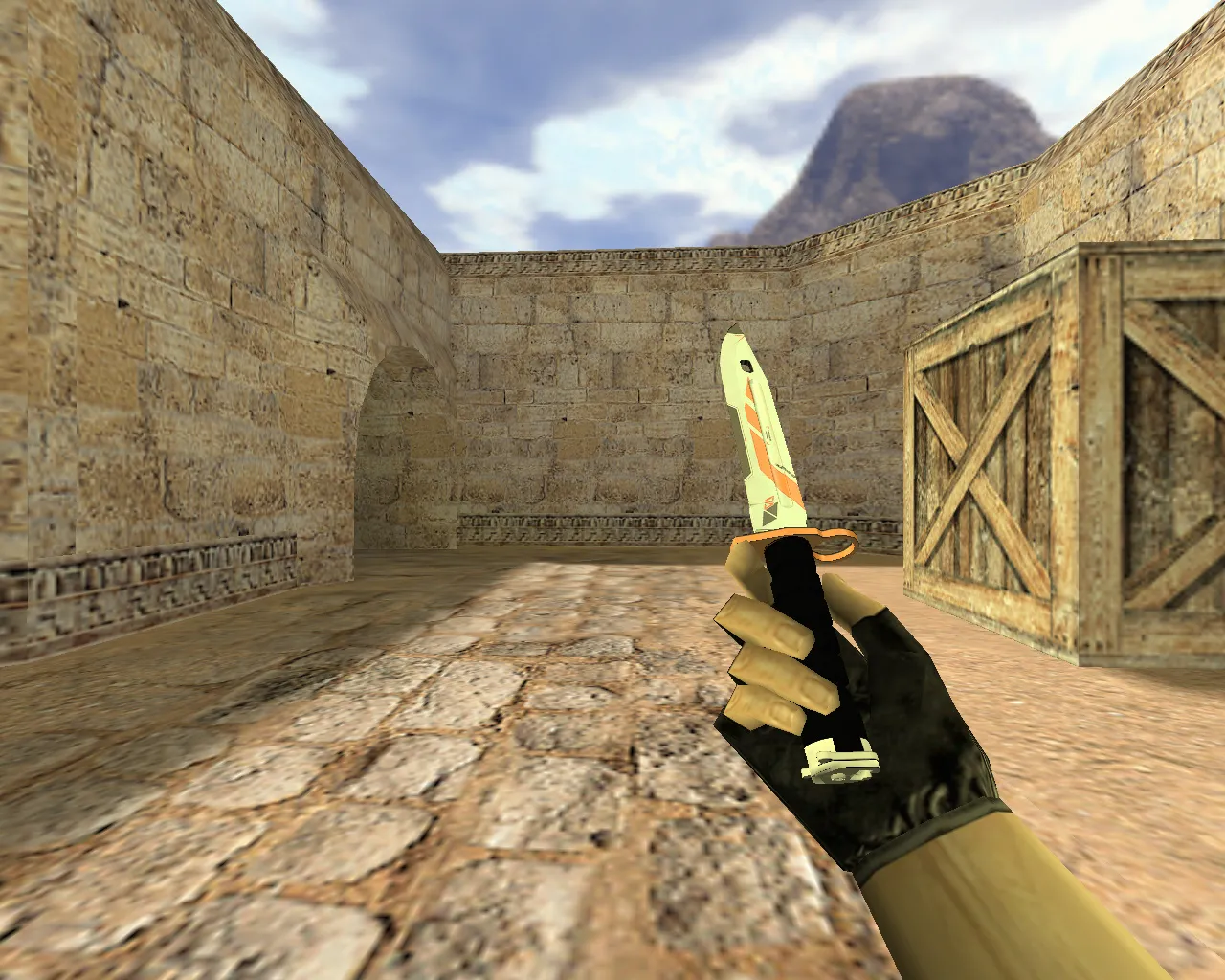 Скачать Модель «Штык-нож Азимов» v_knife_p для CS 1.6: звуки, анимация осмотра, текстуры, установка без риска - Скриншот