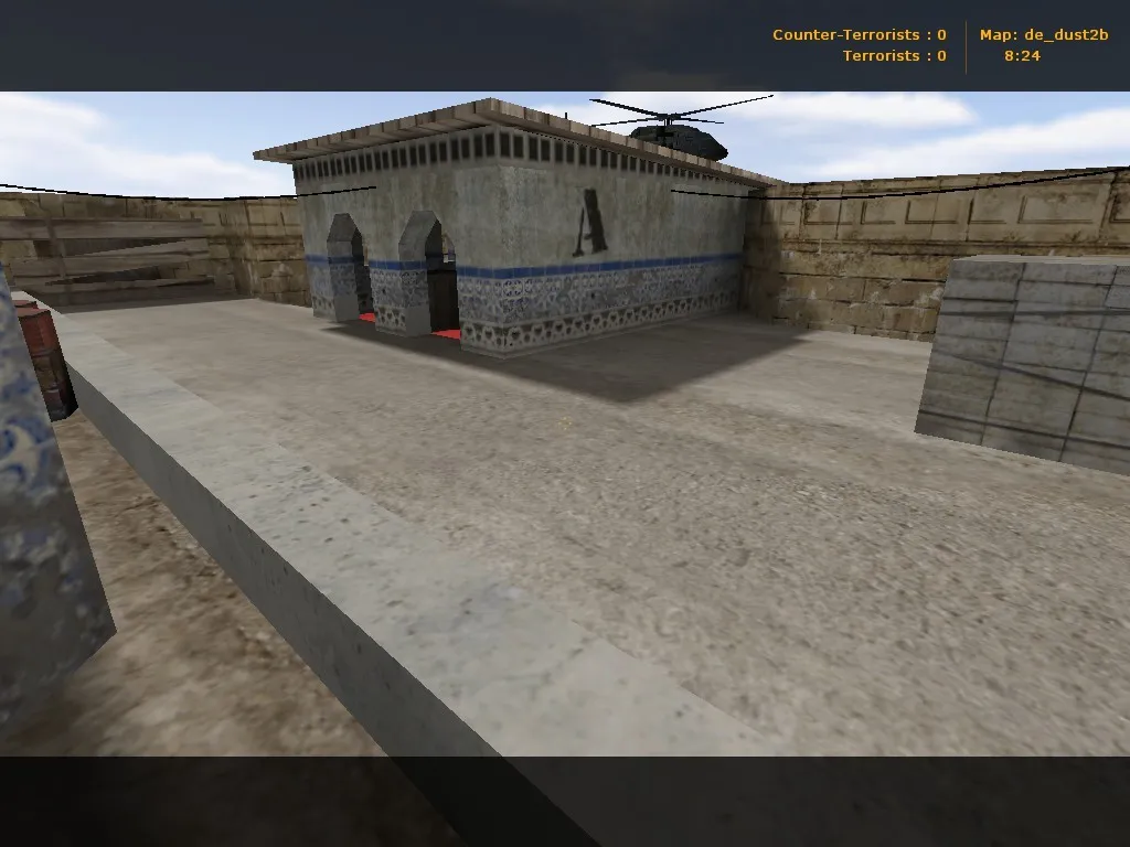 Скачать de_dust2b карта для CS 1.6: точки, ротации, .nav и оптимизация wpoly/epoly - Скриншот