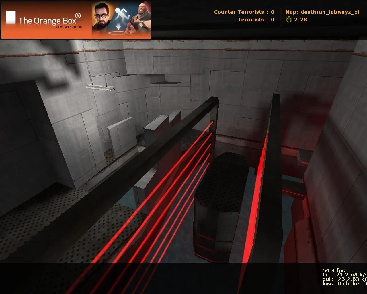 Скачать deathrun_labwayz_xf для CS 1.6: лабиринт ловушек, точки за терров и контроль раунда без лагов - Скриншот