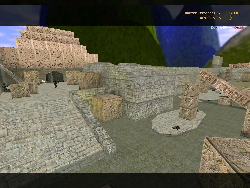 Скачать de_aztec_esp_2013 для CS 1.6: тактики, точки, оптимизация, .nav и запуск без подмены - Скриншот