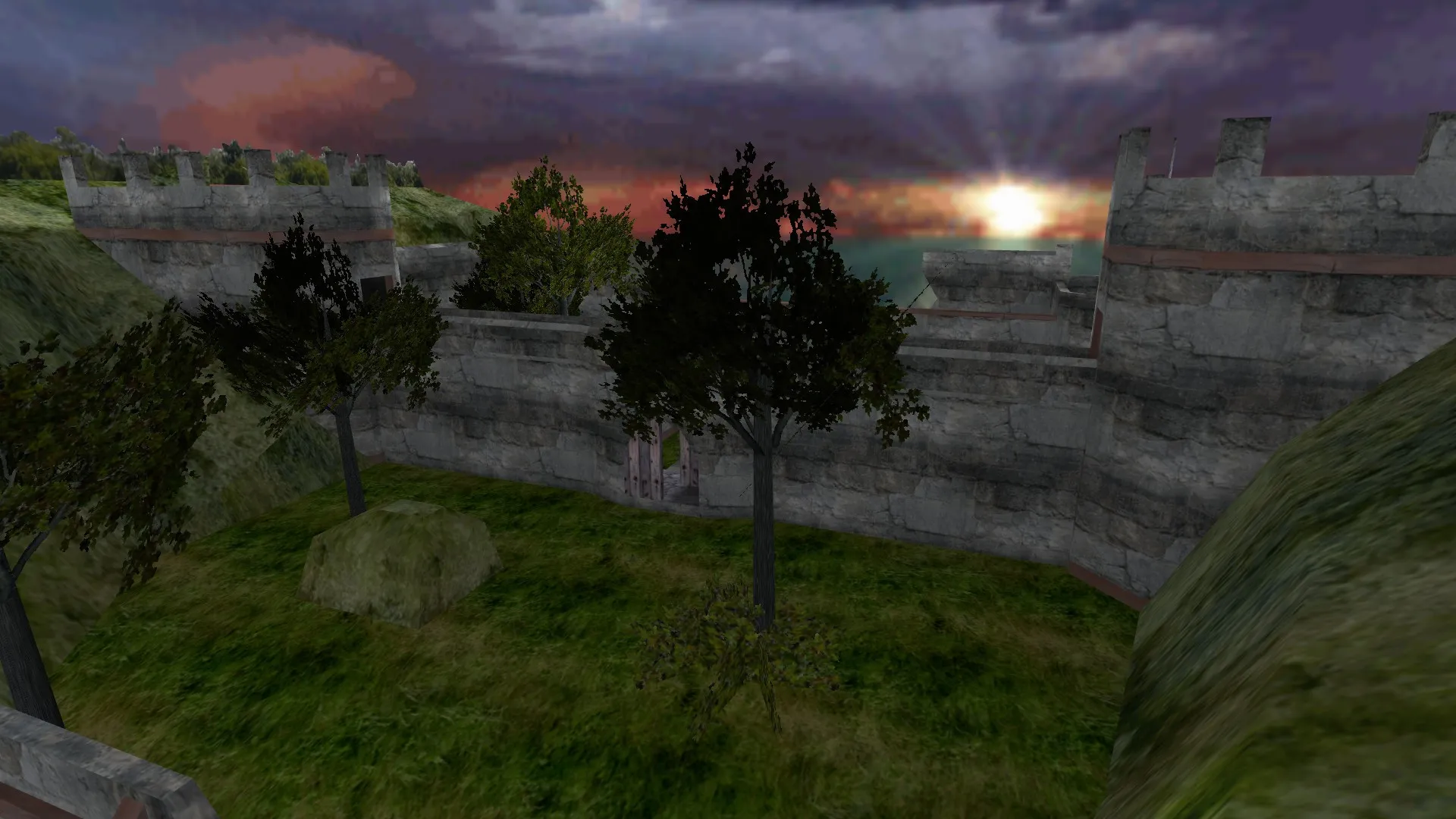 Скачать de_cliffcastle для CS 1.6: обзор карты, точки, прохождение, .nav и оптимизация - Скриншот