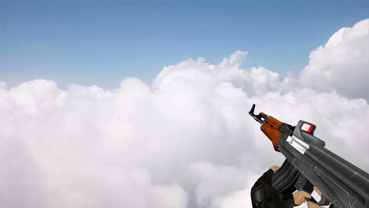 Скачать Default AK-47 Holo v_ модель для CS 1.6: p_ w_ файлы, звук, анимация осмотра, текстуры и настройка - Скриншот