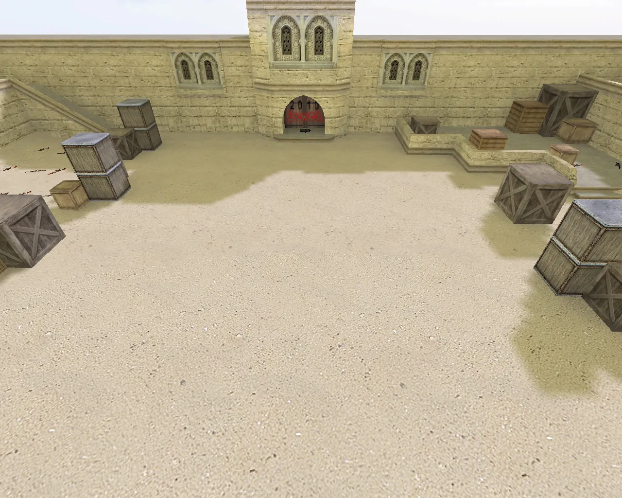 Скачать aim_map_2010 для CS 1.6: тренировка аима, точки для фликов, стабильный спавн ботов - Скриншот