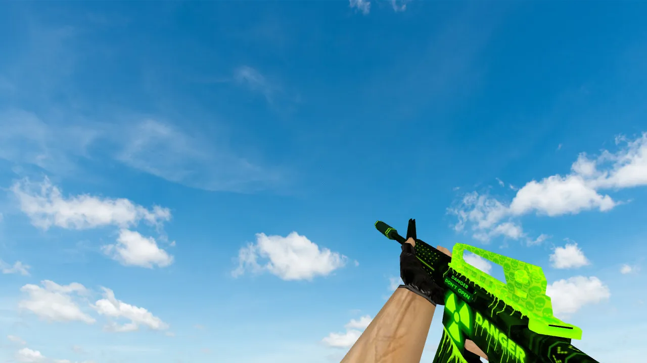 Скачать Модель v_/p_/w_ M4A1 Default M4A1 Nuclear Leek для CS 1.6: звуки, осмотр, текстуры - Скриншот