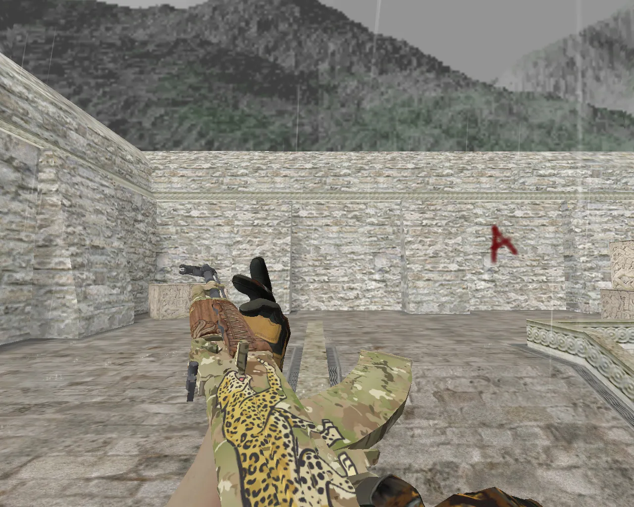 Скачать Скин AK-47 Panthera Onca: v_ и p_ модели, звуки, анимация осмотра и текстуры для CS 1.6 - Скриншот