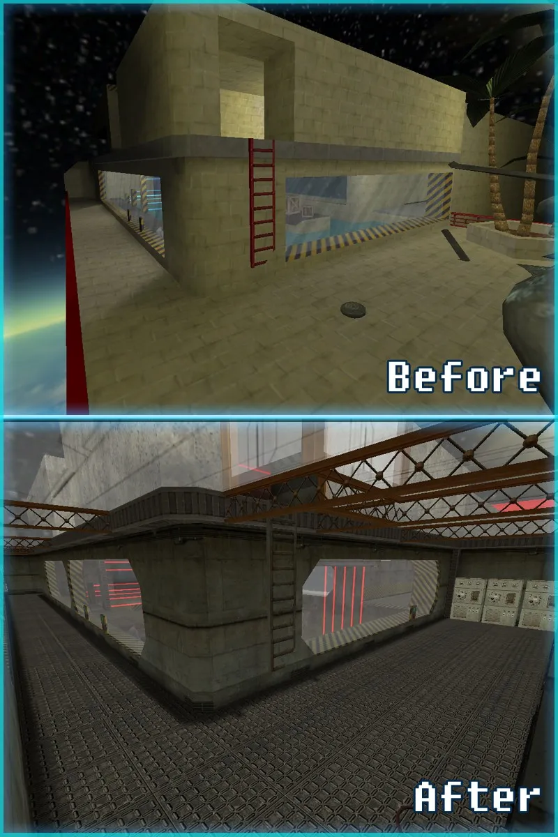 deathrun_laserspace для CS 1.6: лазерный deathrun, точки, тактика, .nav и оптимизация — скриншот 5