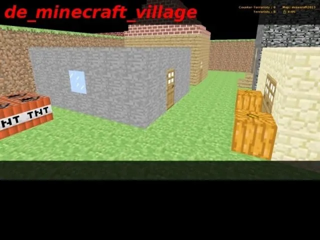 Скачать Карта de_minecraft_village для CS 1.6 - Тактические аспекты и оптимизация - Скриншот