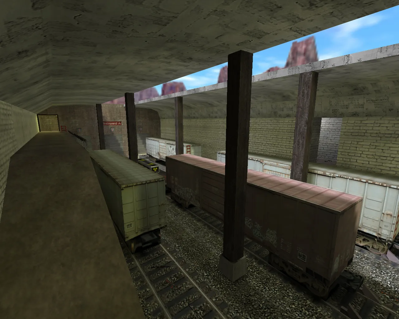 Скачать Карта 3d_aim_train для CS 1.6: тренировка прицела, точки спавна, навигация для ботов и оптимизация - Скриншот