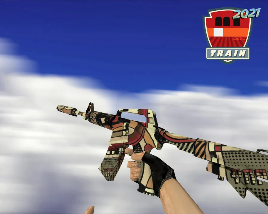 Скачать Пак скинов Train 2021 для CS 1.6: M4A4, Glock, AWP, Nova, Tec-9 и другие модели v_/p_/w_ с заменой текстур - Скриншот