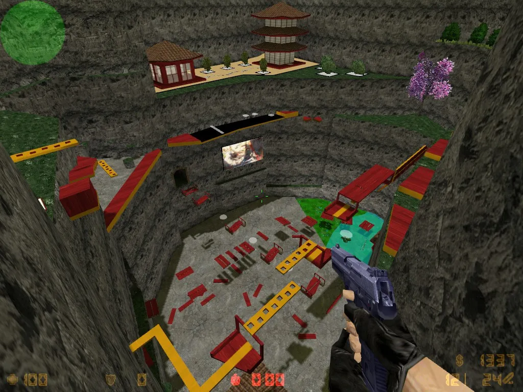 Скачать deathrun_knwa для CS 1.6: карта deathrun, раунды за терр и за спецов, раскидка точек и .nav для ботов - Скриншот