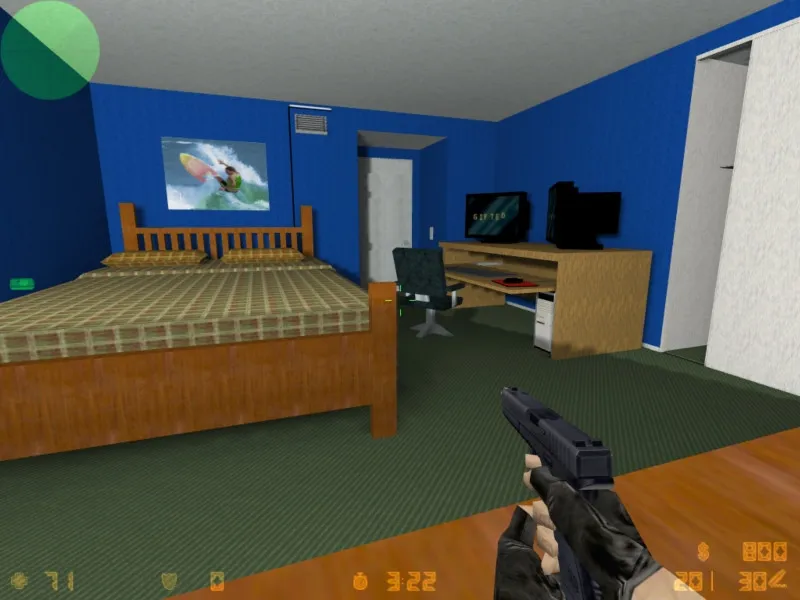 Скачать Карта de_neonsroom для CS 1.6: Тактики и особенности - Скриншот