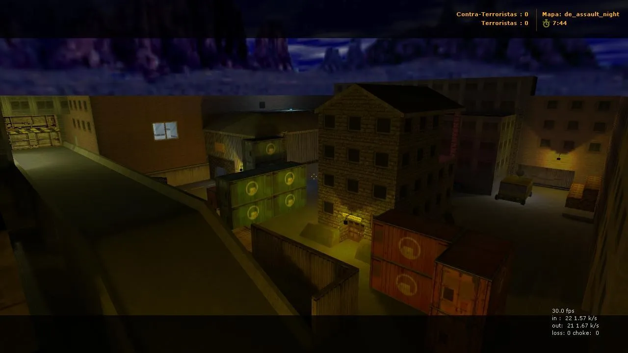 Скачать Карта de_assault_night для CS 1.6: ночная версия, баланс сторон, точки, маршруты и .nav для ботов - Скриншот