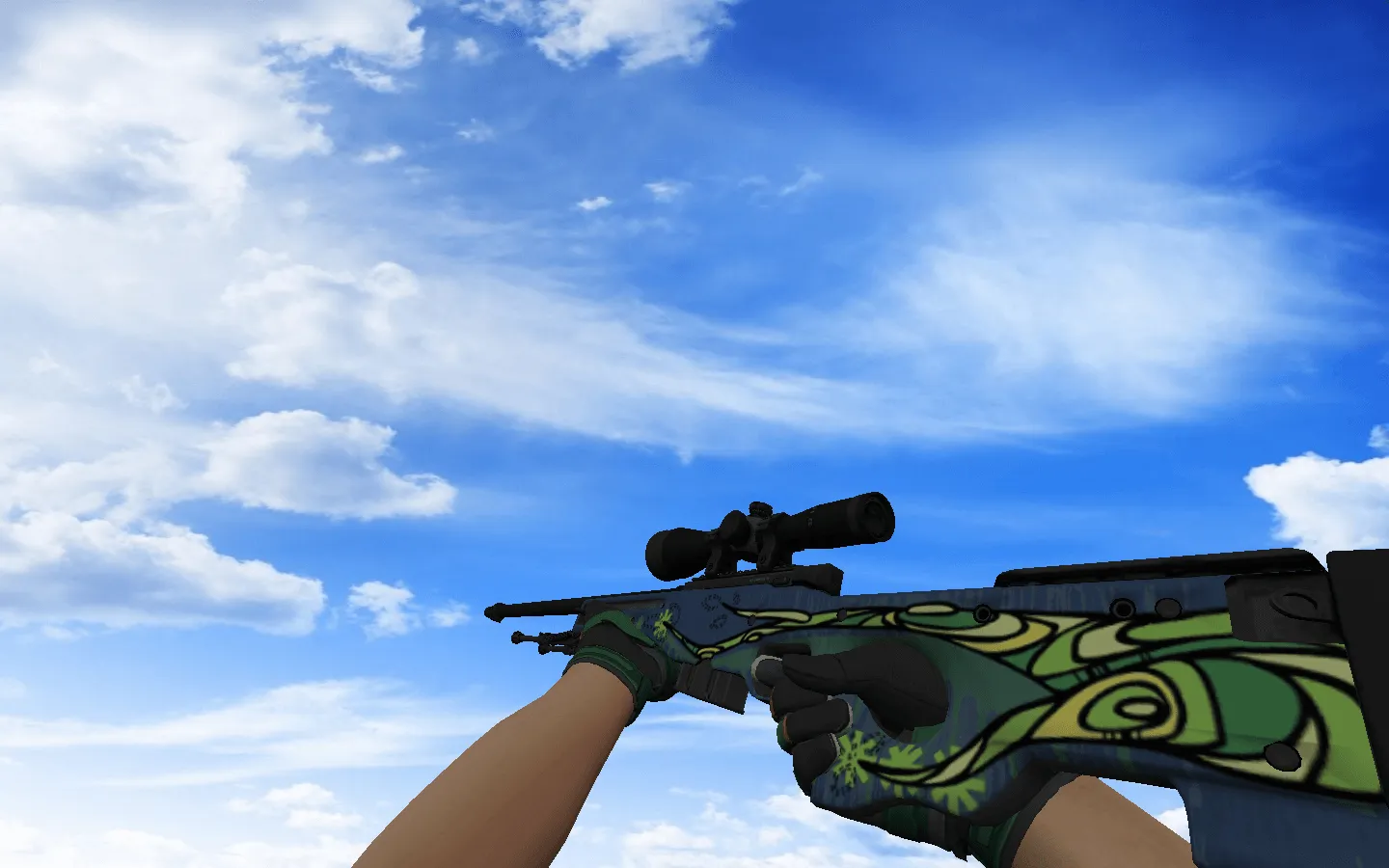 Скачать Пак оружия CS 1.6 с ☆ мотоциклетными перчатками «Черепаха»: AK-47, AWP, ножи и керамбиты с осмотром - Скриншот