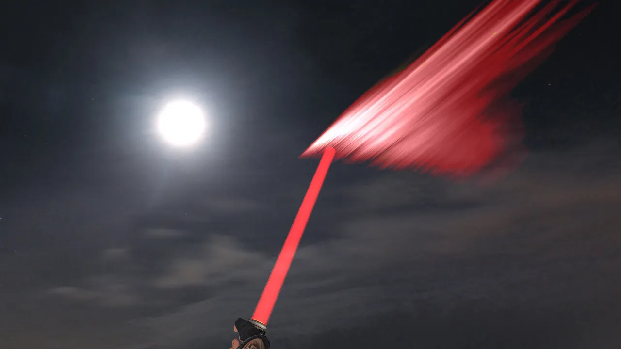 Скачать Модель ножа «Red Lightsaber» v_knife для CS 1.6: звуки, анимация осмотра, текстуры и настройка для игры - Скриншот