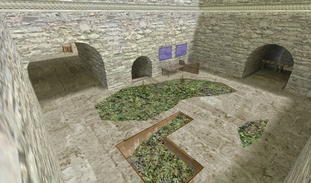 Скачать de_azteq для CS 1.6: точки, стороны, тактика и оптимизация карты - Скриншот