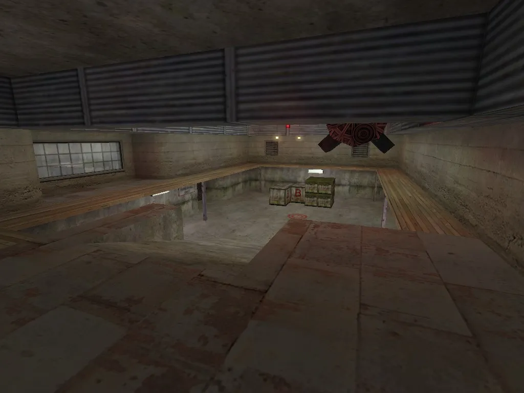 Скачать de_gsu_rapture карта CS 1.6: тактика за CT и T, точки, маршруты, оптимизация и .nav для ботов - Скриншот