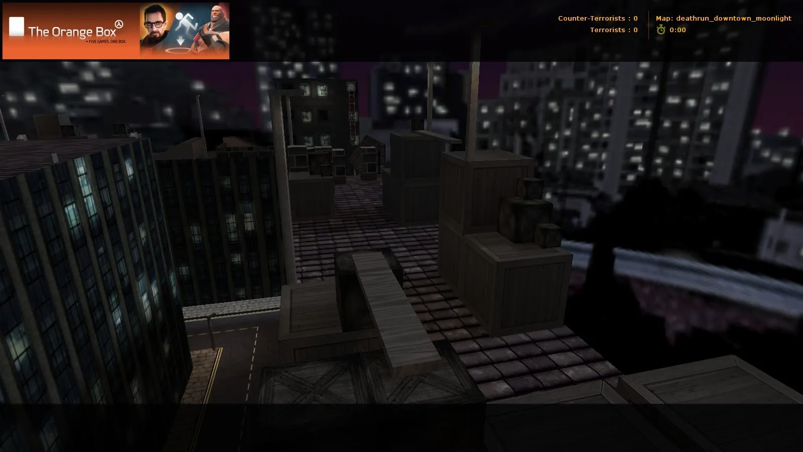 Скачать deathrun_downtown_moonlight для CS 1.6: тактики, точки, .nav, оптимизация карты - Скриншот