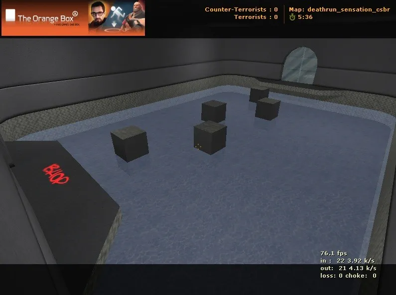 Скачать deathrun_sensation_csbr_fix для CS 1.6: баланс сторон, .nav для ботов, оптимизация и точки под раунды - Скриншот