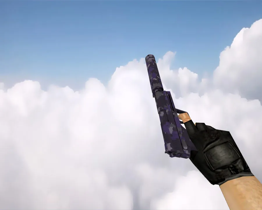 Скачать USP-S | Пиксельный камуфляж «Фиолетовый» для CS 1.6 - Скриншот