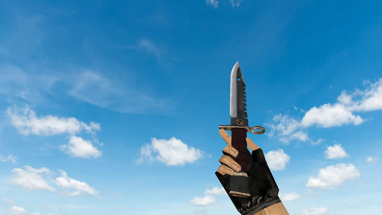 Скачать Модель ножа M9 Bayonet Cage N v_ для CS 1.6: p_ и w_ модели, звуки, анимация осмотра - Скриншот