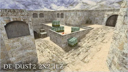 Скачать de_dust2_2x2_ilz — DE карта для CS 1.6: баланс сторон, точки, спавны и нав для ботов - Скриншот