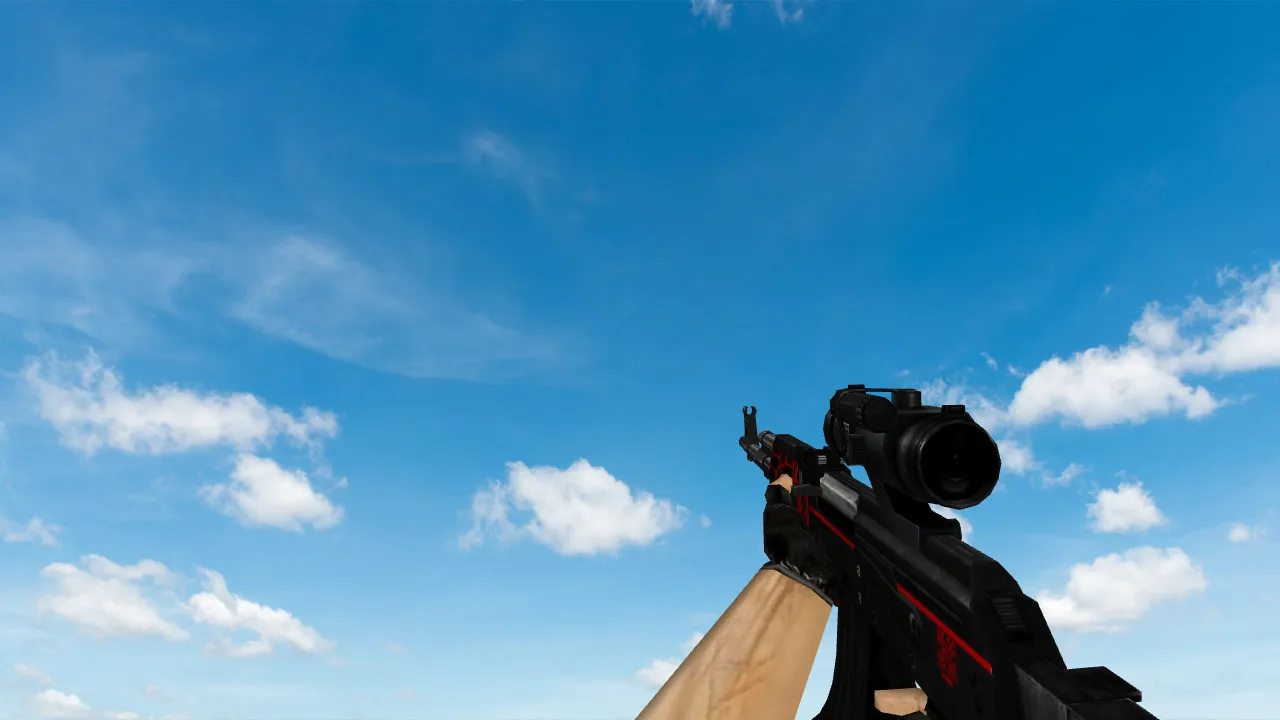 Скачать Модель MP5 «AK74 Красная линия» для CS 1.6 — Вперед к победе - Скриншот
