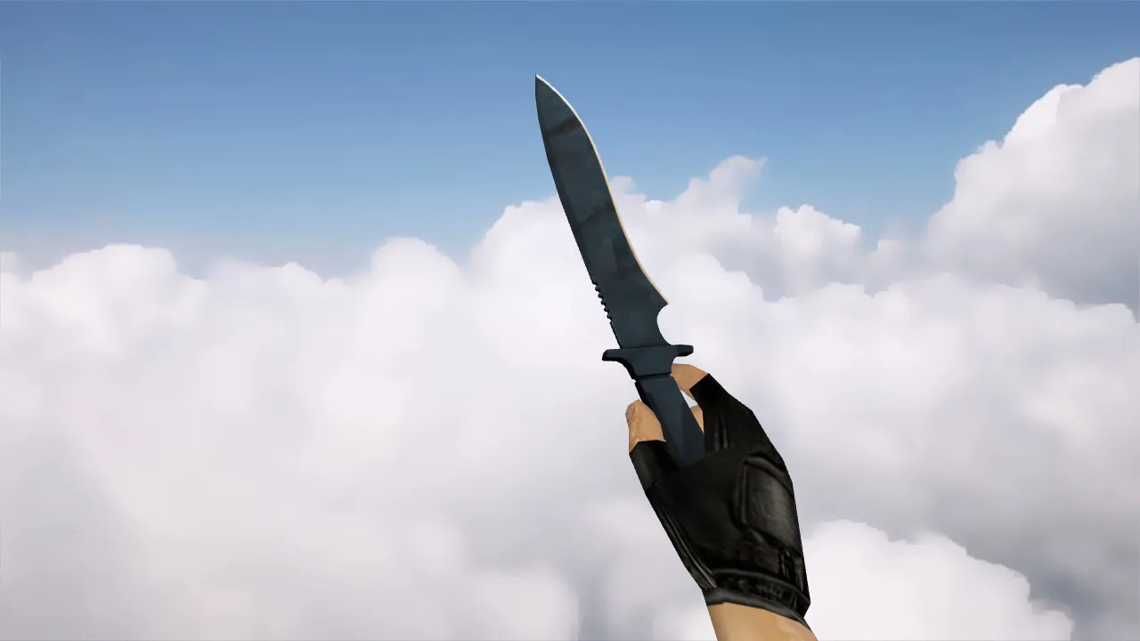 Скачать Модель ножа v_knife | p_knife | w_knife «Классический нож, Вороненая сталь» для CS 1.6 - Скриншот