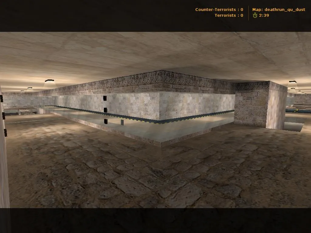 Скачать deathrun_qu_dust для CS 1.6: тактика за CT/T, точки, .nav для ботов и оптимизация карты - Скриншот