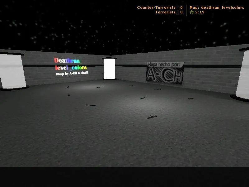 deathrun_levelcolors — карта Deathrun для CS 1.6: точки, рейты, навигация ботов и настройка — скриншот 2