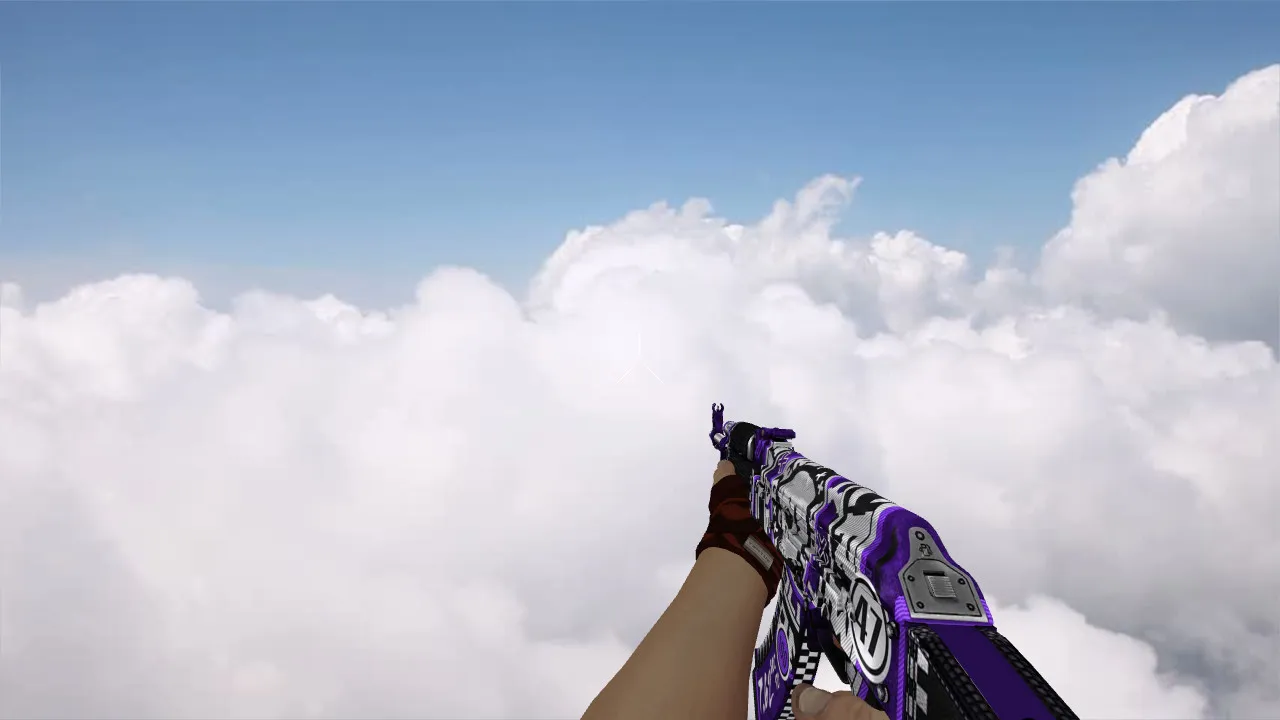 Модель «AK-47 Demolition Purple» для CS 1.6 - Качественные текстуры и анимация — скриншот 4