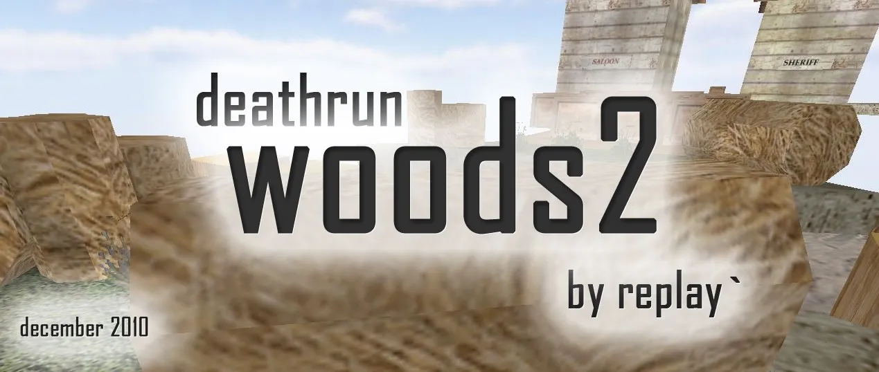 Скачать deathrun_woods2 карта для CS 1.6: тактика за терроров и CT, точки, .nav, оптимизация wpoly/epoly - Скриншот