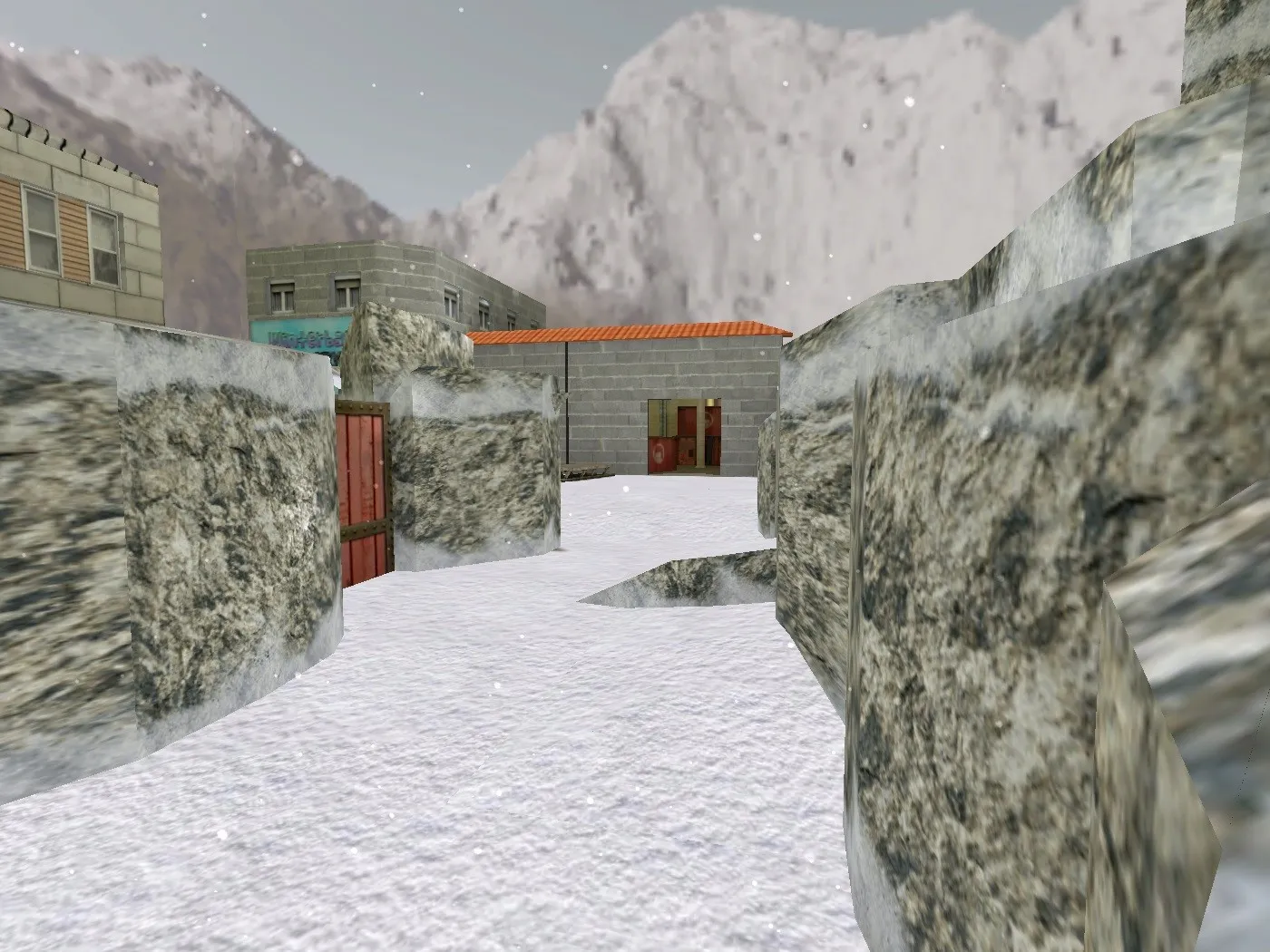 Карта de_winterbase для CS 1.6 - тактическая карта в зимнем антураже — скриншот 6