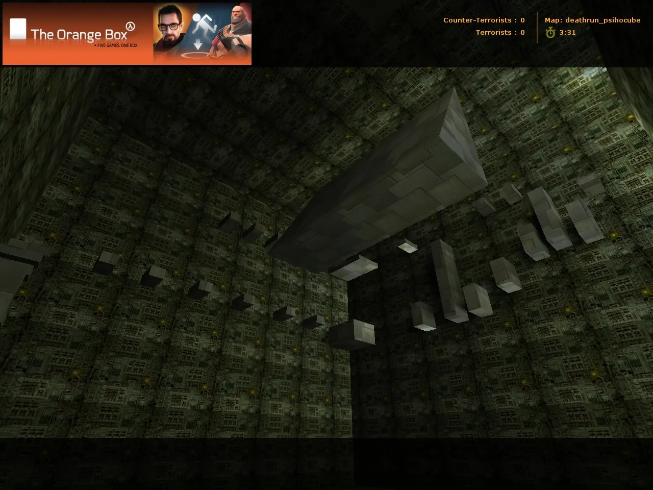 Скачать deathrun_psihocube для CS 1.6: deathrun карта, точки, раунды и настройка под ботов - Скриншот