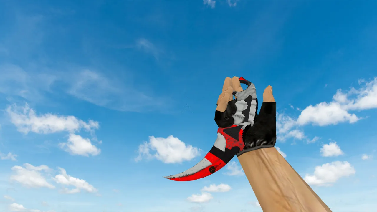 Скачать Модель ножа Karambit Sci Fi для CS 1.6: v_ и p_ модели, звуки, анимация осмотра, текстуры и качество - Скриншот