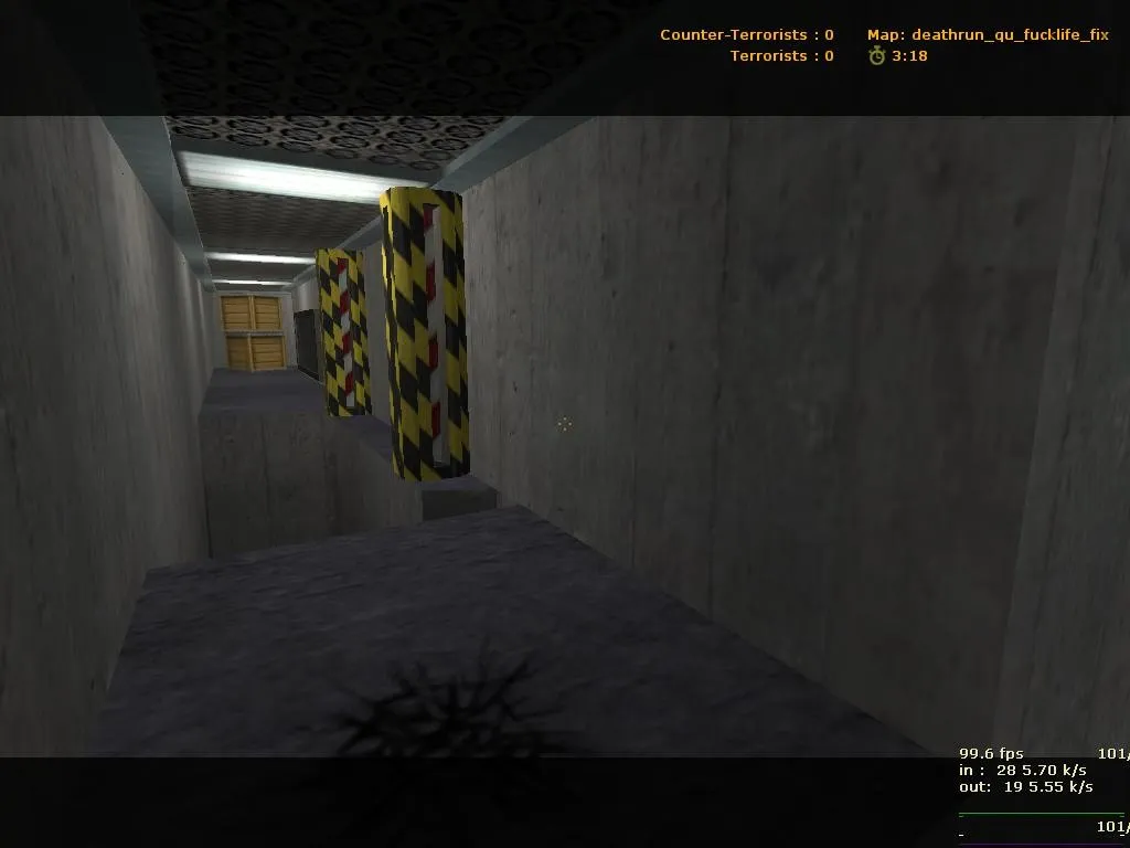 Скачать deathrun_qu_fucklife_fix для CS 1.6: карта Deathrun, баланс сторон, тактика, .nav и оптимизация - Скриншот