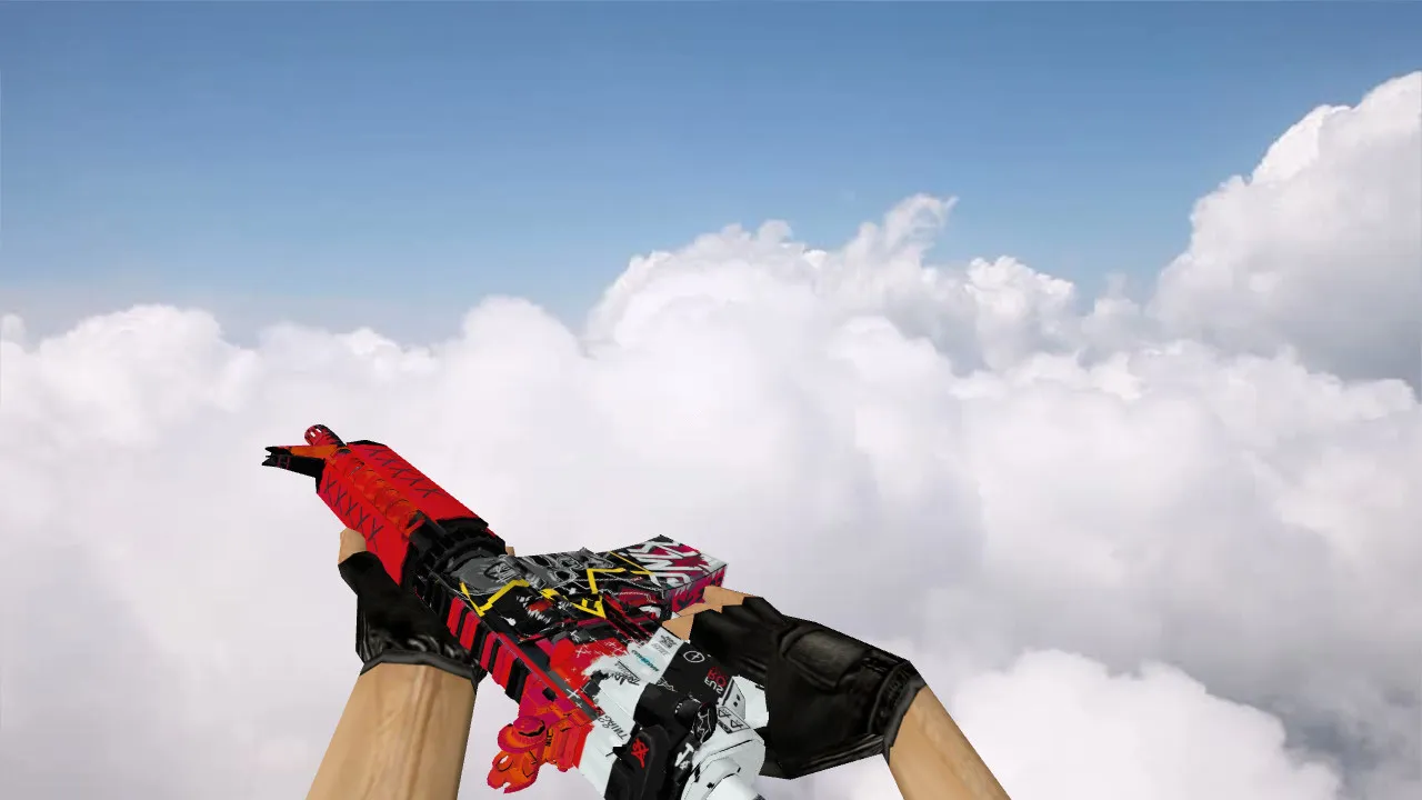 Скачать Модель M4A4 WildStyle v_ в CS 1.6: p_ и w_ файлы, звуки, анимация осмотра и текстуры - Скриншот