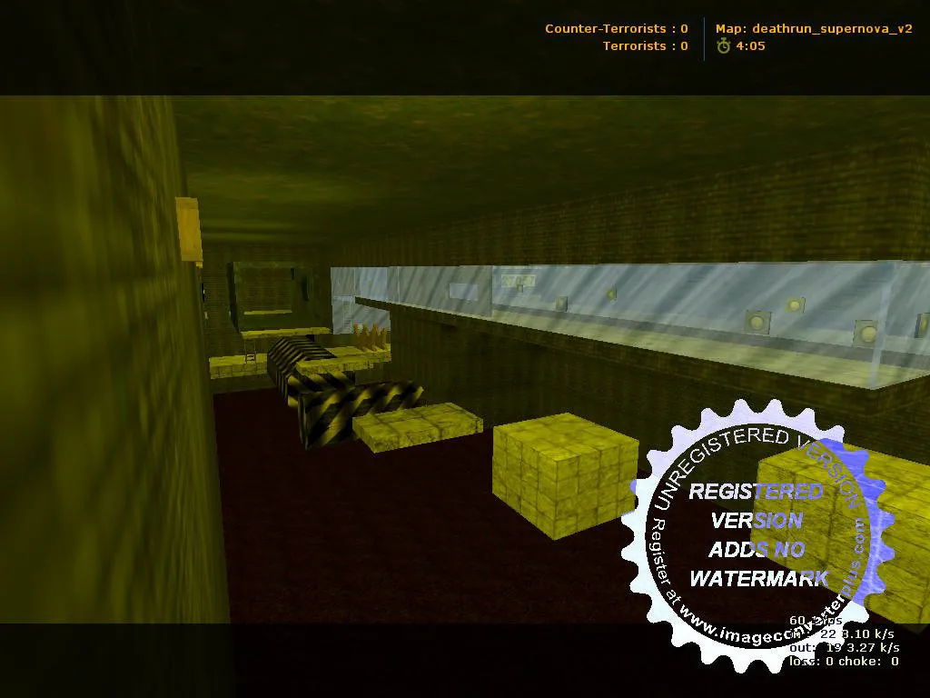 Скачать deathrun_supernova_v2 для CS 1.6: карта deathrun, раунды, ловушки, точки и оптимизация - Скриншот