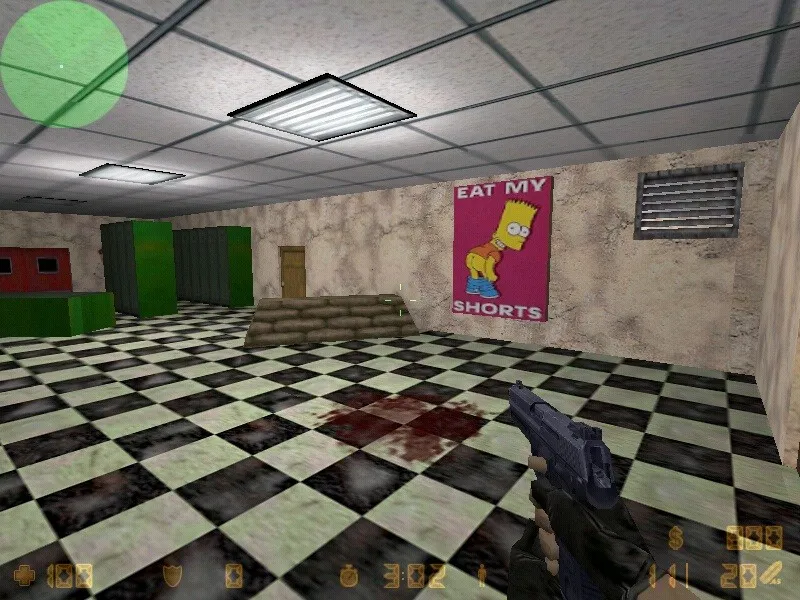 Скачать Карта de_eat_my_shorts для CS 1.6: тактика, точки, .nav для ботов и оптимизация wpoly/epoly - Скриншот