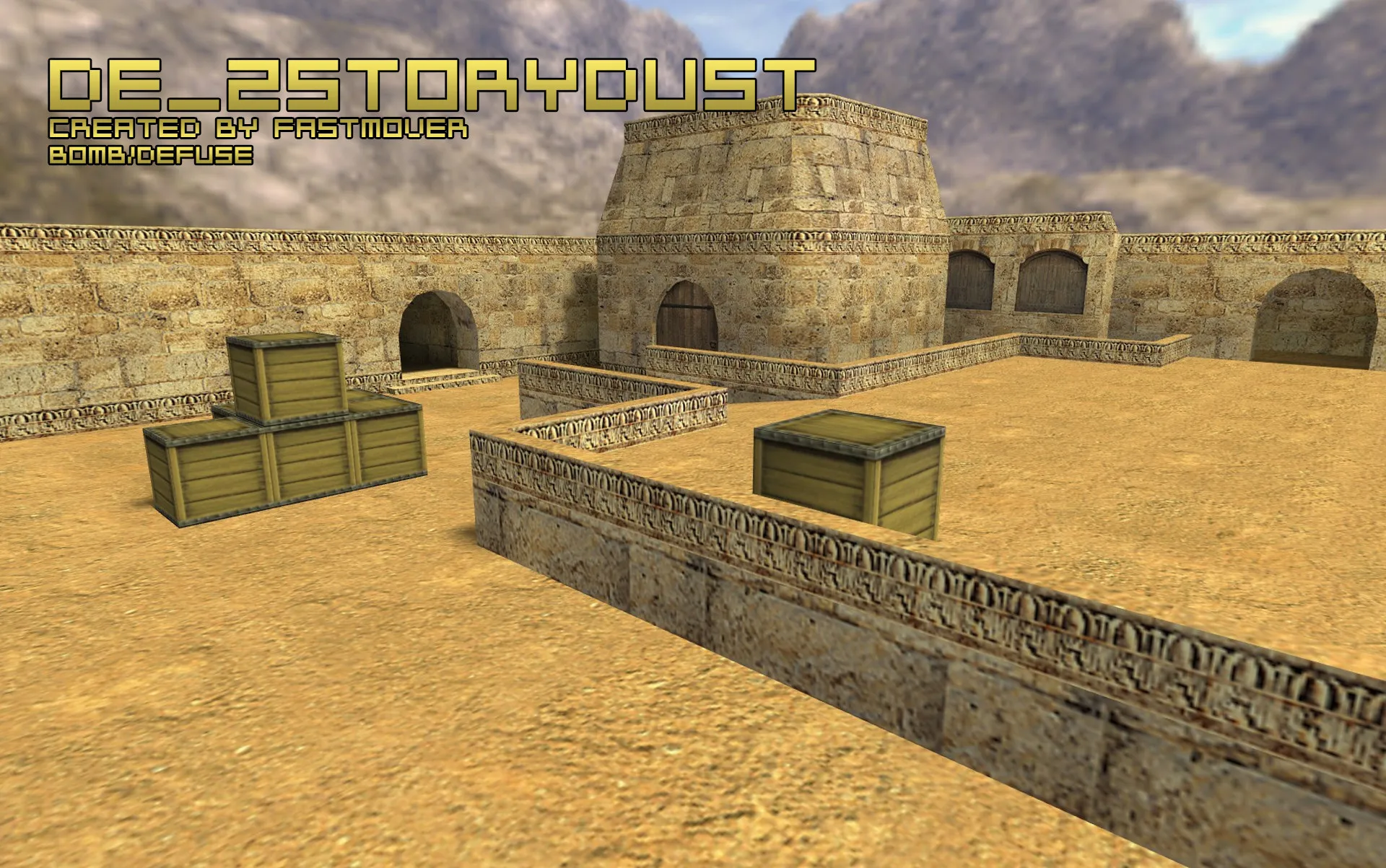 de_2storydust для CS 1.6: обзор карты, тактика сторон, оптимизация и .nav для ботов — скриншот 13