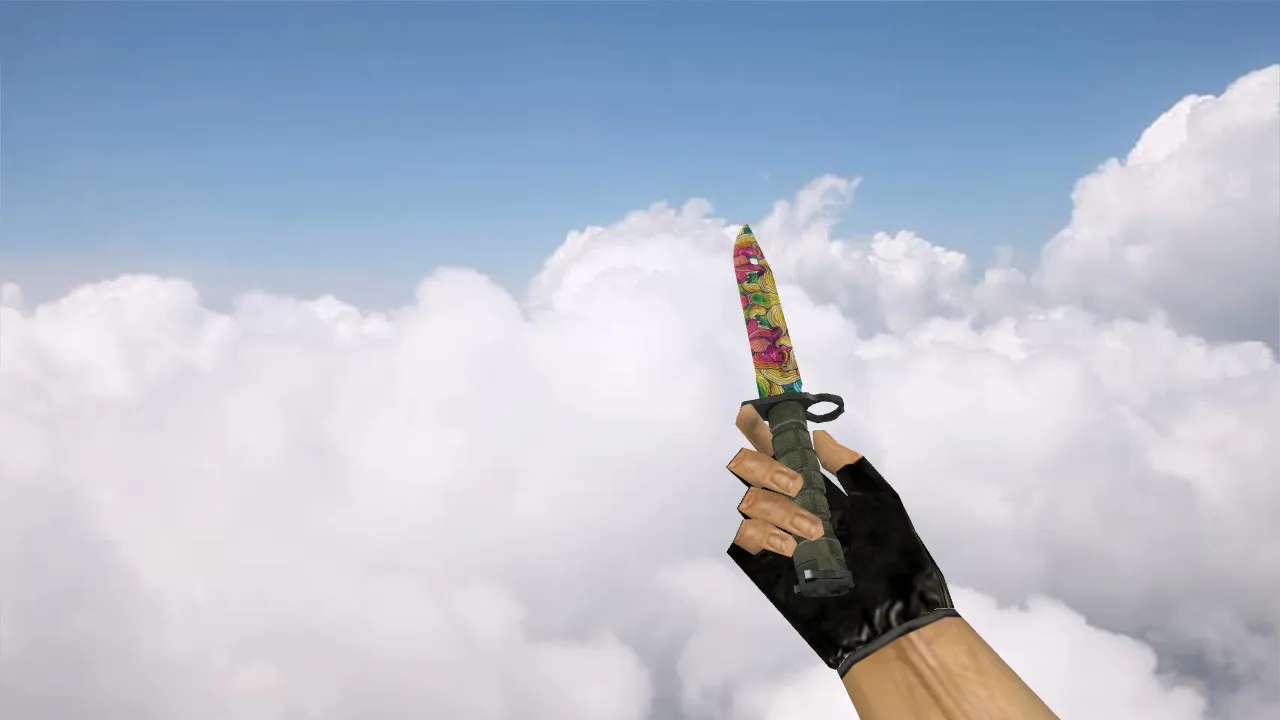 Скачать Модель «Bayonet Nathlose» для CS 1.6: v_, p_, w_ нож, звуки, анимация осмотра, текстуры и вид в игре - Скриншот